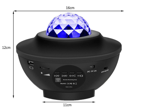 Star projector led night light rgb + remote control