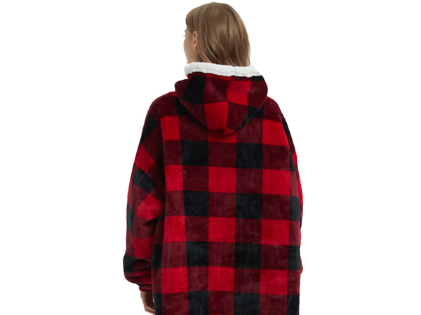 Sweatshirt warm oversize blanket xxl 2in1 thick fur soft hooded dressing gown