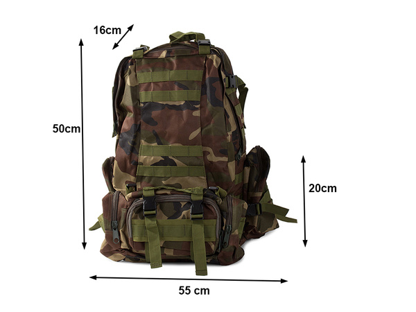 Tactical survival military backpack 48.5l