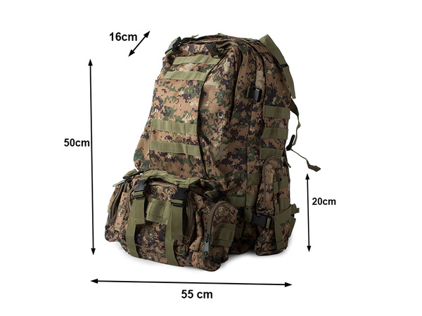 Tactical survival military backpack 48.5l