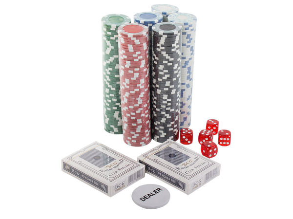 Texas poker set 300 chips 2 decks case