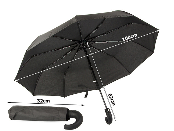 Umbrella folding umbrella automatic black unisex