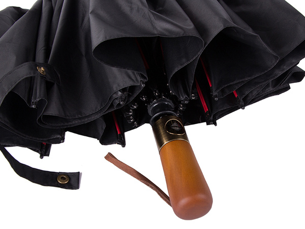 Umbrella folding umbrella automatic black unisex elegant large decent