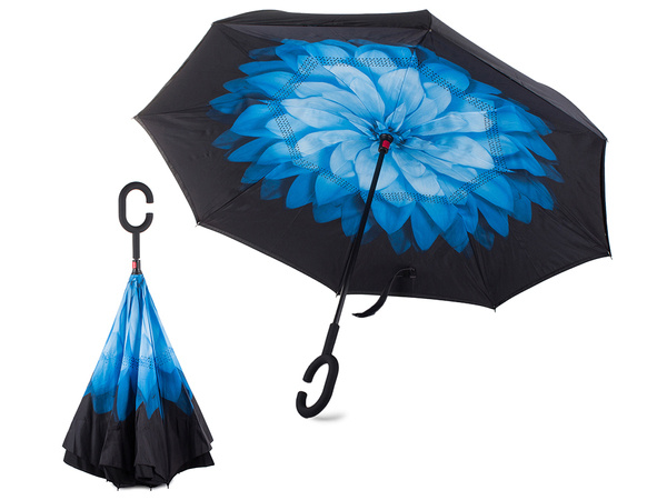 Umbrella inverted folding umbrella inverted strong wires solid standing