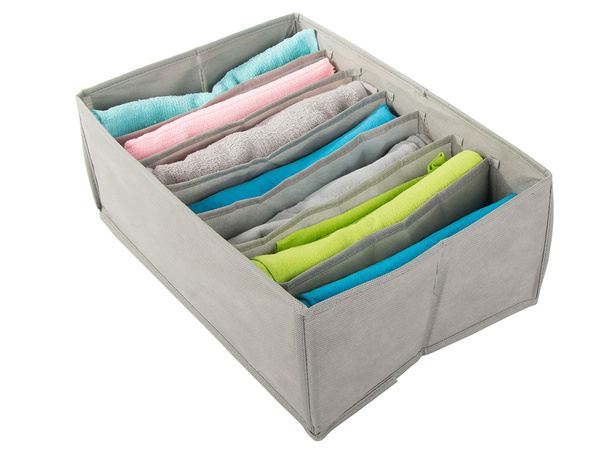 Underwear organiser bras for wardrobe drawer 7 compartments bin