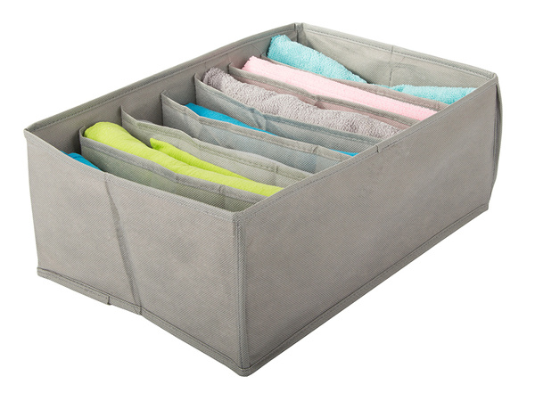 Underwear organiser bras for wardrobe drawer 7 compartments bin