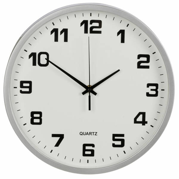 Wall clock large non-touching silent 25 cm round second hand