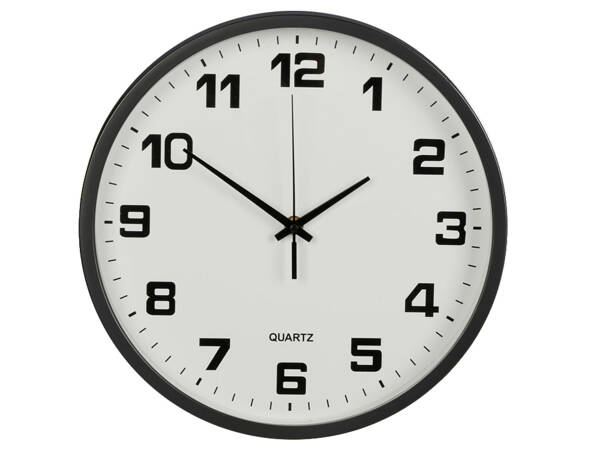 Wall clock large non-touching silent 25 cm round second hand