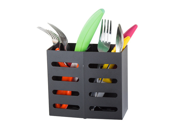 Wall-mounted cutlery organiser drainer