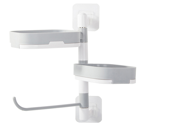 Wall-mounted soap dish towel rail with suction cups