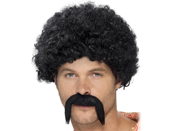 Wig black hair curly afro carnival party