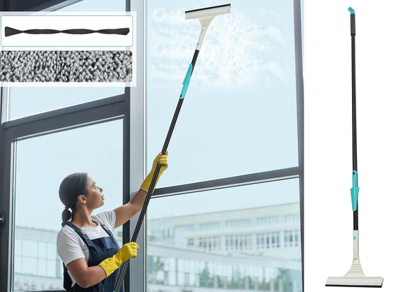 Window cleaner microfibre regulated length 160cm 2w1 package