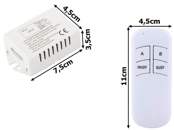 Wireless on/off switch 1 radio channel remote control