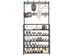 5-storey metal coat rack shoes handbags loft wardrobe