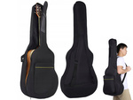 Acoustic classical guitar case with pockets braces guitar holder