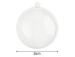 Acrylic transparent bubbles 8cm non flaky plastic 12pcs