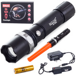 Bailong tactical led torch zoom xp-e rechargeable battery