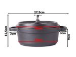 Baking pot non stick induction cooking pot gas lid 2l