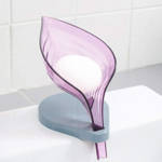 Bath soap leaf soap dish with drain