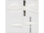 Bathroom corner shelf bath shower telescopic white shelf 4 levels