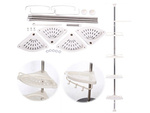 Bathroom corner shelf bath shower telescopic white shelf 4 levels