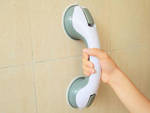 Bathroom suction cup holder handrail