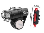 Bike light led t6 front rear usb battery