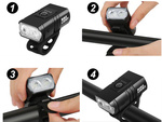 Bike light led t6 front rear usb battery