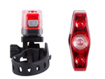 Bike light set front + rear led for bicycle handlebars strong