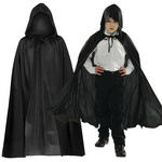 Cape halloween black hooded cloak disguise costume for child