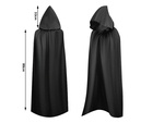 Cape halloween black hooded cloak disguise costume for child