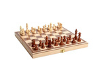 Chess game checkers triktrak large wooden 3in1