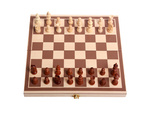 Chess game checkers triktrak large wooden 3in1