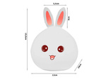 Children's led night light rabbit touch rgb