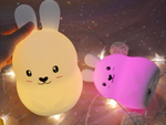 Children's night light led rabbit touch rgb remote control