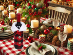 Christmas bottle casket christmas decoration