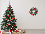 Christmas decorative garland red and white christmas decorative garland