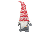 Christmas ghost grey gnome with christmas tree beard 38cm soft