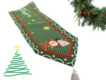 Christmas green table runner for christmas 205x35cm