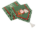 Christmas green table runner for christmas 205x35cm