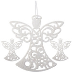 Christmas tree angel pendants 3pcs glitter baubles