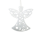 Christmas tree angel pendants 3pcs glitter baubles