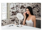 Cosmetic make-up mirror with led fan