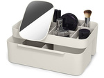 Cosmetics organiser with drawer and mirror