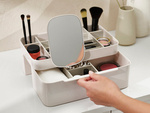 Cosmetics organiser with drawer and mirror