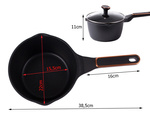 Deep pot with lid induction gas non stick coating 3l