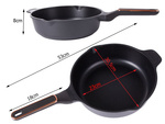 Deep saucepan with lid induction gas non stick coating 4l