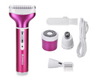 Depilator women's body shaver legs trimmer 4in1 interchangeable tips usb