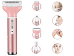 Depilator women's body shaver legs trimmer 4in1 interchangeable tips usb