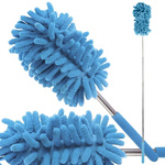 Dirt broom brush telescopic long folding microfibre